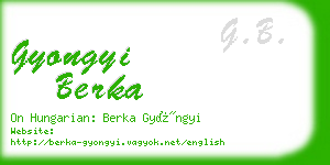 gyongyi berka business card